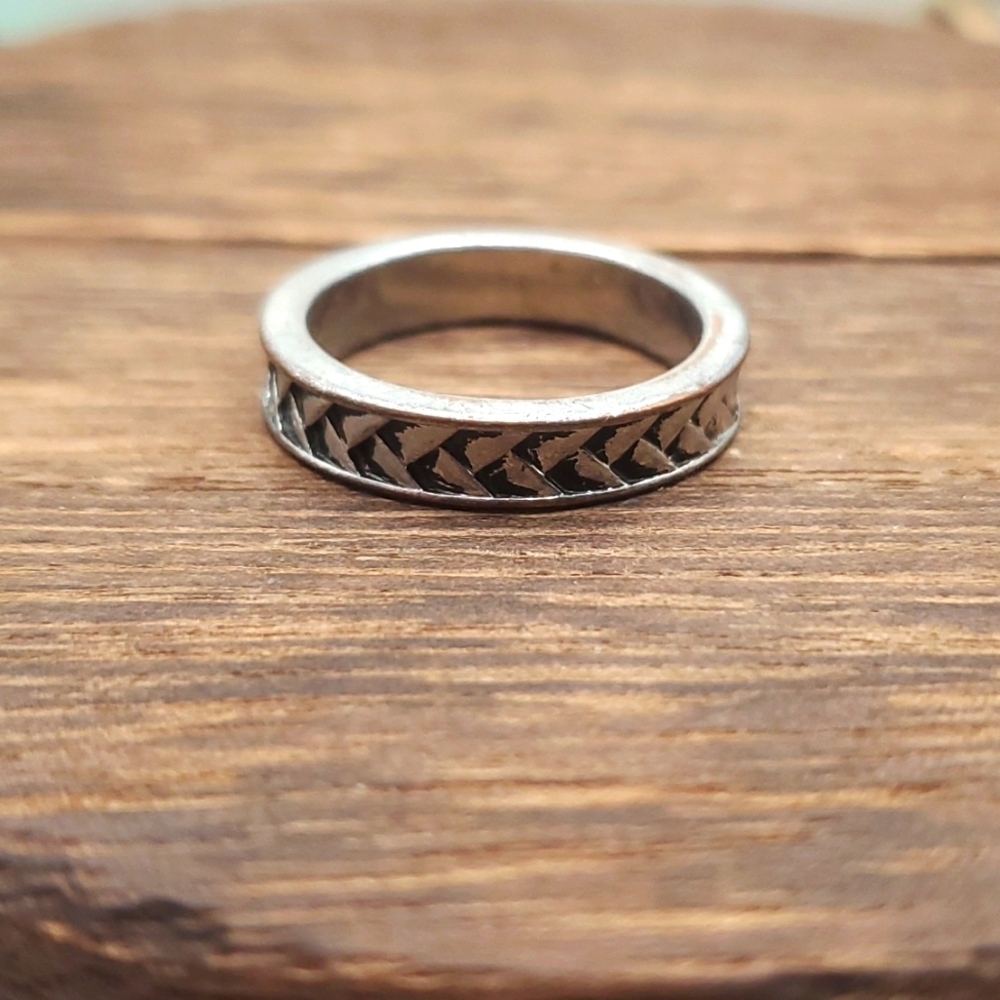Sterling over copper ring celtic men's band Size‎ 11 R411